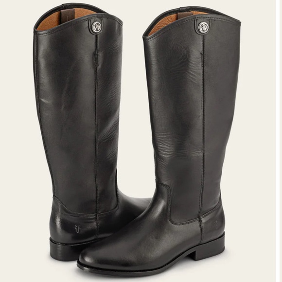 Frye Shoes - 🌸FRYE🌸 Melissa Tall Black Leather Riding Boots size 6